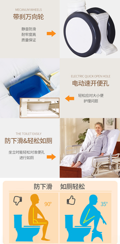 多功能电动康复护理床 为瘫痪病人与老年人的养老护理提供全新解决方案